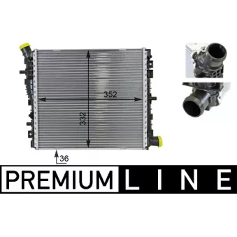 Radiateur, refroidissement du moteur MAHLE CR 78 000P pour AUDI R8 4.2 quattro - 420cv