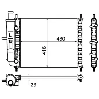 Radiateur, refroidissement du moteur MAHLE OEM 46480388