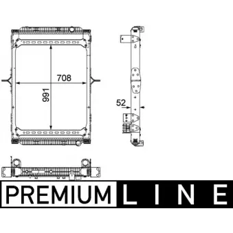 Radiateur, refroidissement du moteur MAHLE CR 891 000P pour RENAULT TRUCKS PREMIUM Lander 430,18 - 430cv