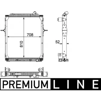 Radiateur, refroidissement du moteur MAHLE CR 893 000P pour RENAULT TRUCKS PREMIUM Distribution 370,18 D - 370cv