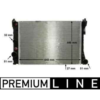 Radiateur, refroidissement du moteur MAHLE CR 988 000P pour MERCEDES-BENZ CLASSE E E 300 - 231cv