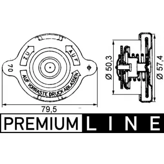 Bouchon de radiateur MAHLE OEM 0005014215