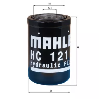 Filtre hydraulique, boîte automatique MAHLE HC 121