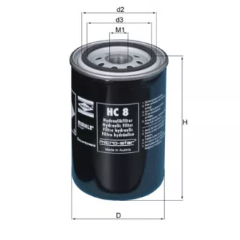 MAHLE HC 8 - Filtre, système hydraulique de travail