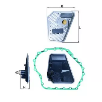 Filtre hydraulique, boîte automatique MAHLE HX 168D pour AUDI A6 RS6 - 450cv