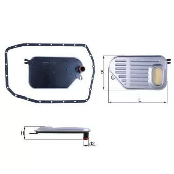 Filtre hydraulique, boîte automatique MAHLE OEM 24152333915