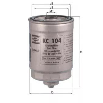 Filtre à carburant MAHLE OEM 8683212