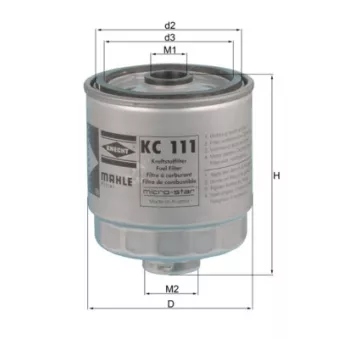 Filtre à carburant MAHLE OEM 3197017400