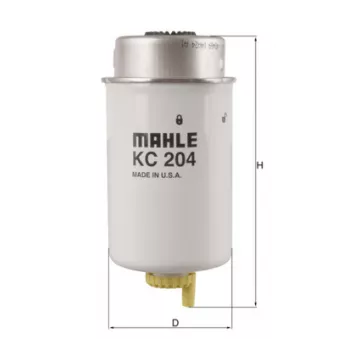 Filtre à carburant MAHLE KC 204 pour FORD TRANSIT 2.4 TDE - 125cv