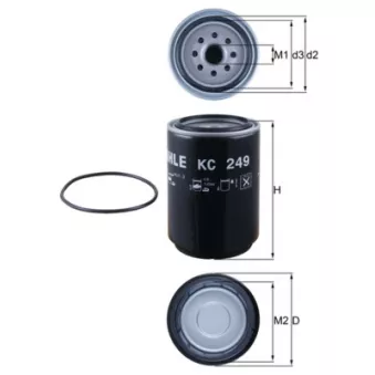 Filtre à carburant MAHLE KC 249D