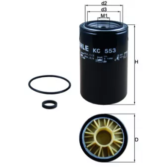 Filtre à carburant MAHLE OEM 108614W91