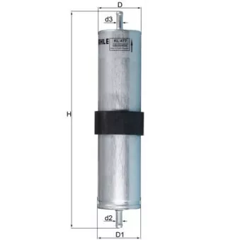 Filtre à carburant MAHLE OEM 13327791034