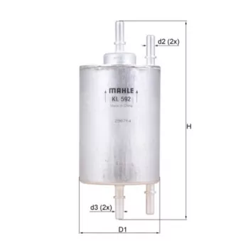 Filtre à carburant MAHLE OEM 8E0201511L