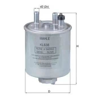 Filtre à carburant MAHLE OEM 164003978R