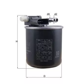 Filtre à carburant MAHLE KL 911 pour MERCEDES-BENZ CLASSE A A 180 CDI - 109cv