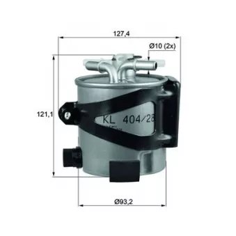 Filtre à carburant MAHLE KLH 44/25 pour RENAULT SCENIC 1.5 DCI - 106cv