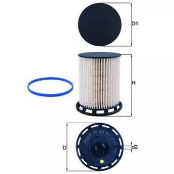 Filtre à carburant MAHLE OEM 4M0127177B