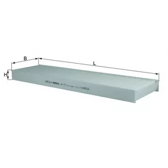 Filtre, air de l'habitacle MAHLE OEM 1496710