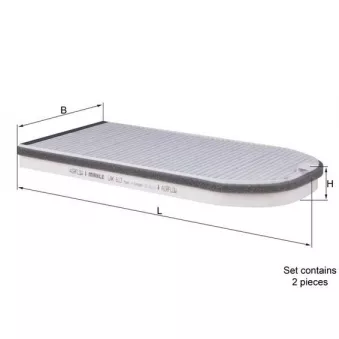 Filtre, air de l'habitacle MAHLE OEM 64312339888