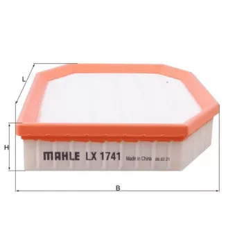 MAHLE LX 1741 - Filtre à air