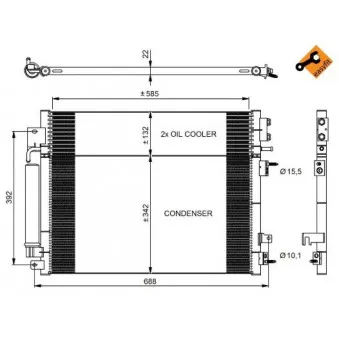 Condenseur, climatisation NRF OEM 68050127AB
