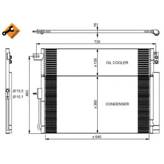 Condenseur, climatisation NRF 350038