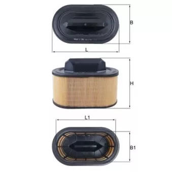 Filtre à air MAHLE LX 2966 pour MASERATI GHIBLI 3.0 S Q4 - 430cv