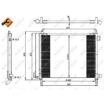 Condenseur, climatisation NRF OEM DS014C001