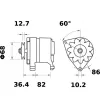 MAHLE MG 550 - Alternateur