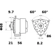 MAHLE MG 627 - Alternateur