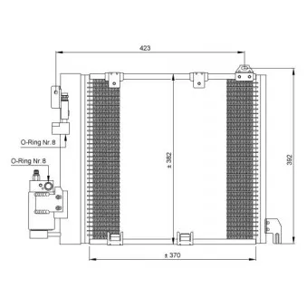 Condenseur, climatisation NRF OEM 65011