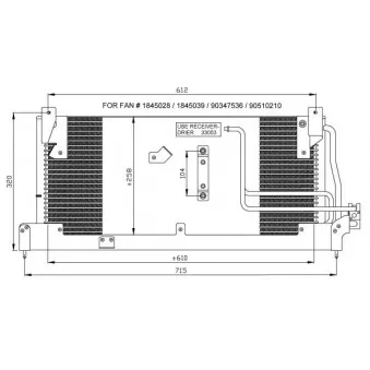 Condenseur, climatisation NRF 35466 pour OPEL CORSA 1.7 D - 60cv