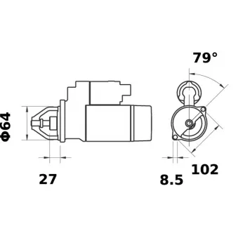 Démarreur MAHLE MS 35 pour OPEL ASTRA 1.3 CDTI - 90cv