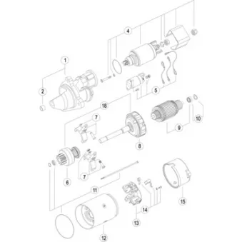 Démarreur MAHLE MS 44 pour CLAAS ARION 550 - 158cv