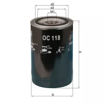 MAHLE OC 118 - Filtre à huile