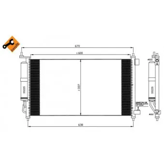 Condenseur, climatisation NRF OEM 92100AX80B