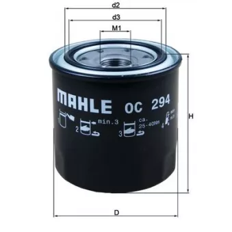 MAHLE OC 294 - Filtre à huile