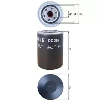 Filtre à huile MAHLE OC 297 pour MITSUBISHI Canter (FE5, FE6) FG145C1 - 140cv