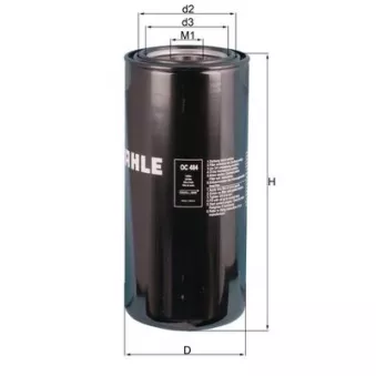Filtre à huile MAHLE OC 484 pour IVECO S-WAY NL 12/290 - 292cv