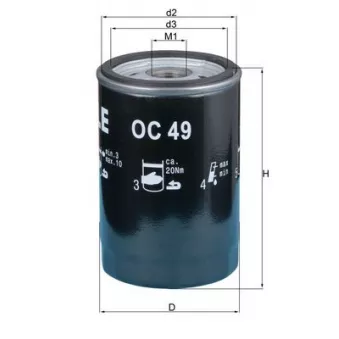 Filtre à huile MAHLE OEM 11421707779