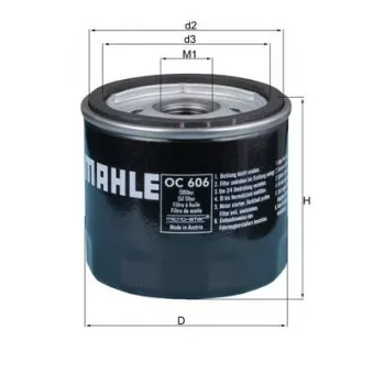 Filtre à huile MAHLE OC 606 pour FORD FOCUS 1.8 16V - 115cv