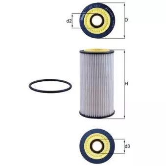 Filtre à huile MAHLE OEM 059198405D