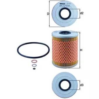 MAHLE OX 187D - Filtre à huile