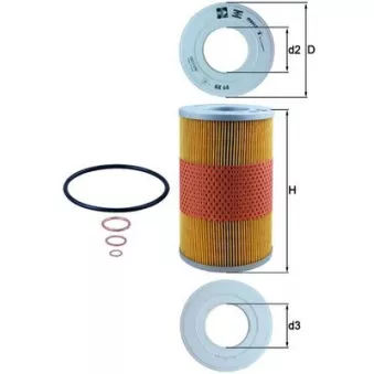 MAHLE OX 44D - Filtre à huile