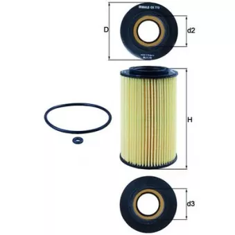 Filtre à huile MAHLE OEM 263203C100