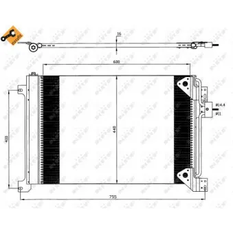 Condenseur, climatisation NRF 35625 pour IVECO STRALIS AS260S46FP - 460cv