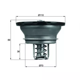 Thermostat d'eau MAHLE THD 3 76 pour VOLVO B9 B 9 - 300cv