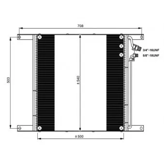 Condenseur, climatisation NRF 35648 pour DAF 95 XF FAT 95 XF 530 - 530cv