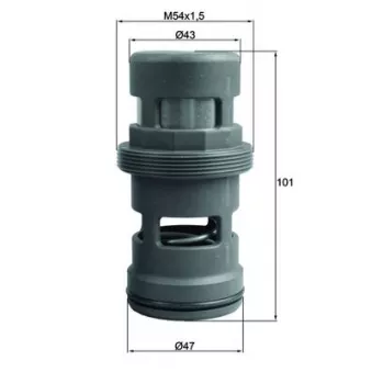 Thermostat, refroidissement d'huile MAHLE TO 18 114 pour MERCEDES-BENZ ACTROS MP4 / MP5 2640 L - 394cv