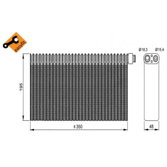 Evaporateur climatisation NRF 36148 pour SCANIA P,G,R,T - series P 360 - 360cv
